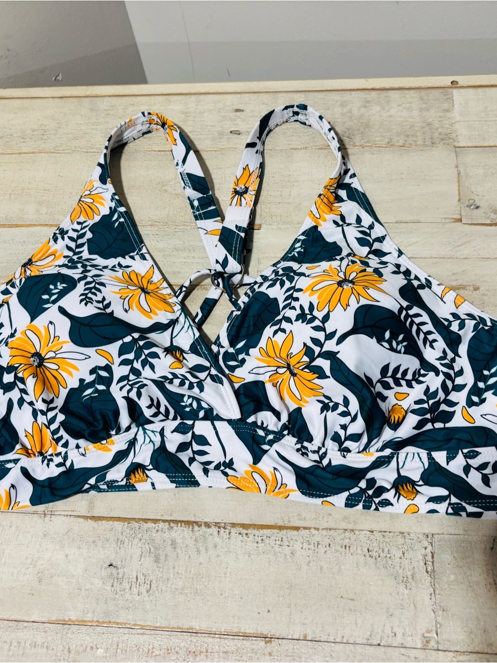 NWOT❤️Sunflower Garden High Waisted 2 pc Bathing Suit- Sz 18 - Picture 5 of 7